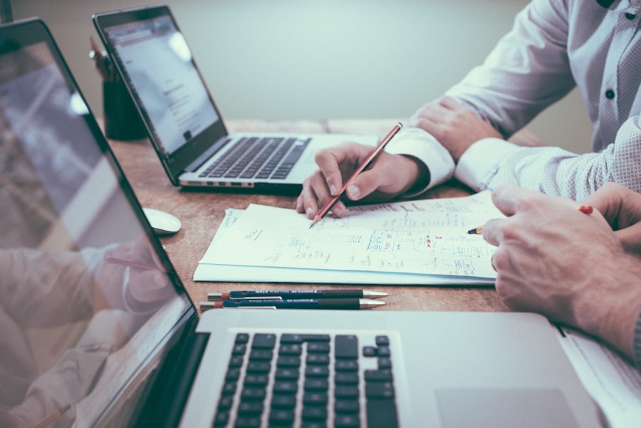 Business strategy documents on a desk